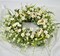 LSKYTOP 24 Inches Artificial Daisy Flower Wreath with Eucalyptus Leave Silk Flower White Berries Spring Summer Wreath for Front Door Wall Decor